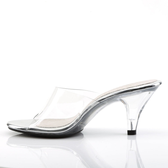 Pleaser Belle 301, Clear Slide, Size 8 - Picture 3 of 9